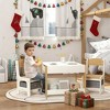 JVNOXK2-in-1 Toddler Desk and Chair Set with Flip-Over Blackboard, Storage & Bookshelf, 3-Piece Children's Desk and Chair Combination - 2 of 4
