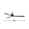 66" Casa Vieja Delta-Wing XL DC Industrial Indoor Ceiling Fan with Remote Control Matte Black Dark Walnut for Living Room Kitchen House Bedroom Family - 4 of 4