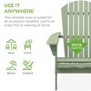 Best Choice Products Folding Adirondack Chair Outdoor, Wooden Accent Lounge Furniture w/ 350lb Capacity - 2 of 4