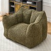 Lyngins Premium Chenille Bean Bag Chair, Lightweight Square Lazy Chair with Armrests & Handle, Stylish Accent Chair, Single Sofa Chair for Adults - 2 of 4