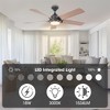 IHOMEADORE 52" Black Modern LED Ceiling Fan with Remote and Light - 4 of 4