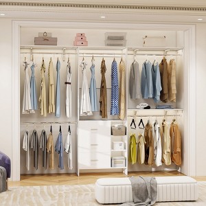 Besiost 96'' Wide Heavy-duty Closet Organizer System with Drawers and Tower Kit - 1 of 4