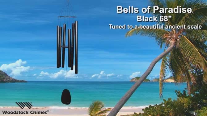 Woodstock Wind Chimes Signature Collection, Bells of Paradise, 68'' Wind Chimes for Outdoor Patio Garden Decor, 2 of 11, play video