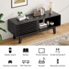 LOVSON 46 ''TV Stand,Entertainment Center with Storage Cabinet and Sliding Door, Mid-Modern Century Console Table for Living Room, Bedroom, Black - 4 of 4