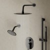 YAWWALK 3-Spray Wall Mounted 10 and 6 in. Dual Round Shower Head and Ajustable Handheld Shower Head - 3 of 4