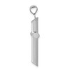 Black Bow Jewelry 14k White Gold Beveled Edge Hollow Tube Cross Pendant - 2 of 4