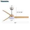 TOBILI 52 Inch Ceiling Fan with 22W LED Light and 5 ABS Blades for Living Room - 4 of 4