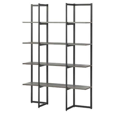 71 Vermillion Bookcase Black Gray, Target Black Metal Bookcase