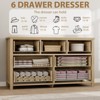 3 Drawer Rattan Dresser for Bedroom, Tall Freestanding Boho Chest of Drawers, Wood Storage Cabinet for Nursery, Living Room, or Closet - 2 of 4