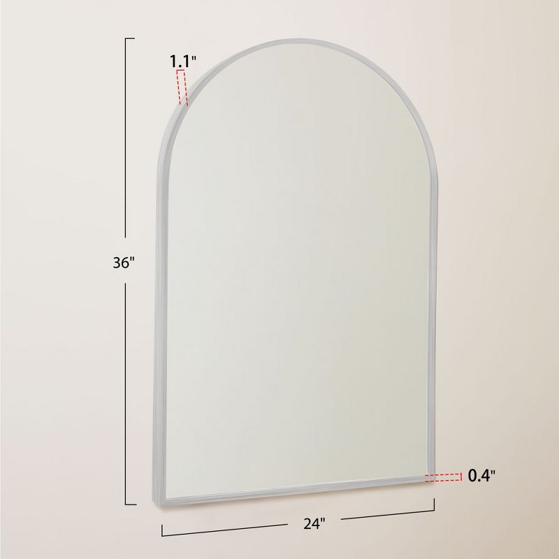 Neutypechic Modern Metal Arched Wall Mirror Bathroom Vanity Mirror, 3 of 7