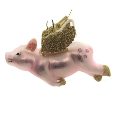 Holiday Ornaments 2.5" Flying Pig Ornament. Marathon  -  Tree Ornaments