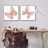 Stupell Industries Pink & Glam Butterflies Nature Black Framed Giclee Art (Set of 2) - 2 of 4