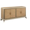 ORRD Natural Oak Console Cabinet - Sunburst Pattern Door Front with Art Deco Design, 4 Door Storage Cabinet - 3 of 4