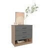 NicBex Modern 3-Drawer Wide Bedroom Dressers with Open Shelf,Chest of Drawers for Bedroom,Entryway,Wooden Dresser Chest - 3 of 4