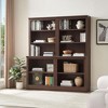 JAHRSTIM Halston Multi-Depth Bookcase, Adjustable Storage Open Display Shelving Unit for Home and Office Space, 31.5”L x 15.75”W x 72.8”H, Dark Cherry - 4 of 4