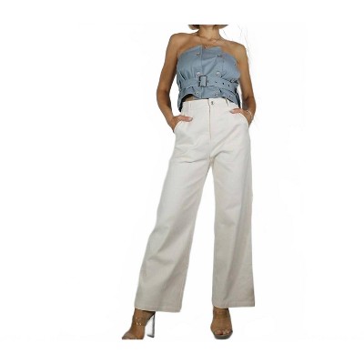 Women's Cotton Twill Wide Leg Pants - Mulla