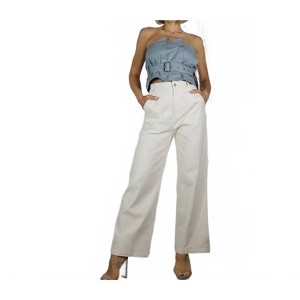 Women's Cotton Twill Wide Leg Pants - Mulla - 1 of 3