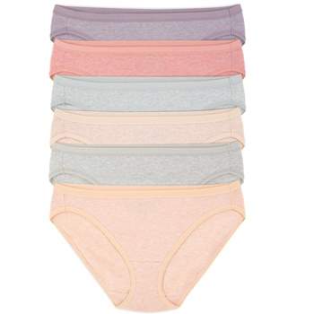 Felina Women's Organic Cotton Bikini Underwear For Women - (6-pack)  (breakwater, Large) : Target