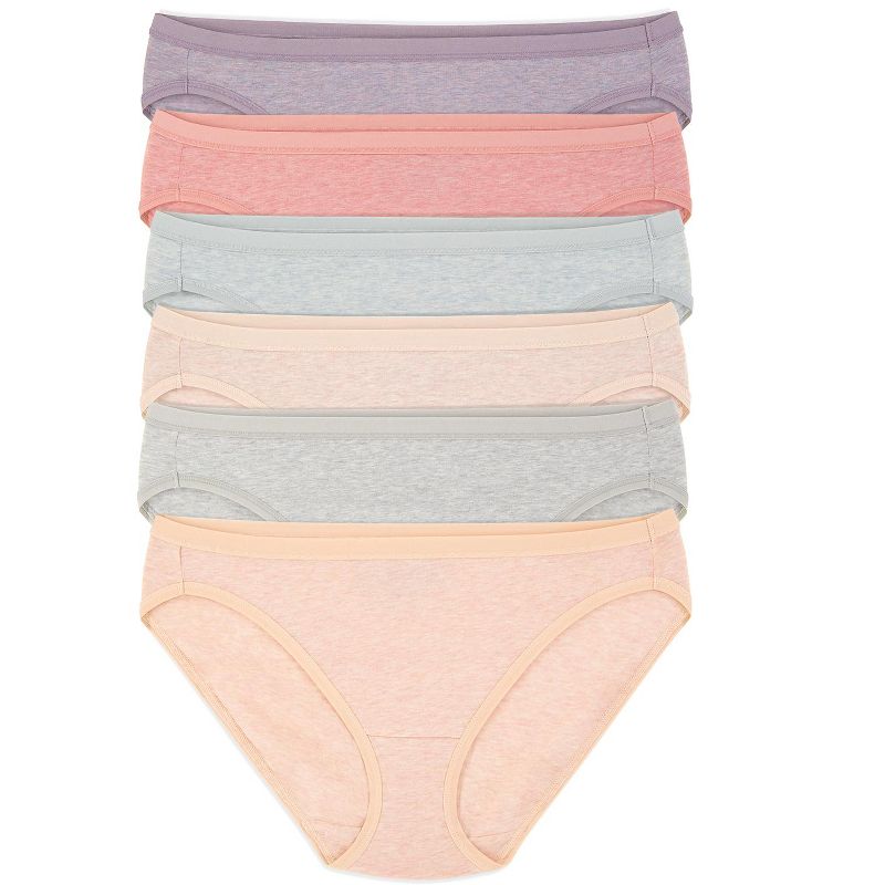 Felina Organic Cotton Bikini Underwear for Women - Bikini Panties for Women, Seamless Panties for Women (6-Pack), 1 of 3