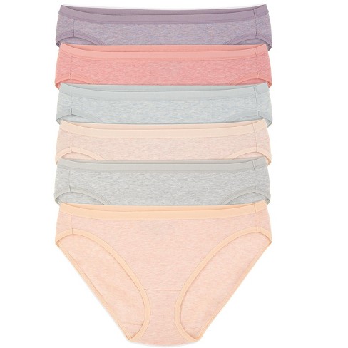 Felina Women's Organic Cotton Bikini Underwear For Women - (6-pack) (fields  Of Joy, Small) : Target