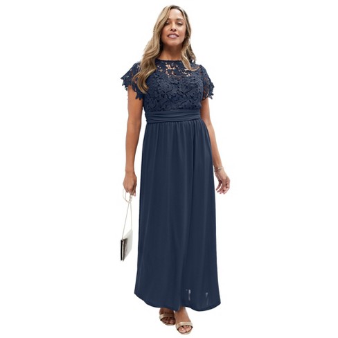 Jessica London Women's Plus Size Pleated Maxi Dress