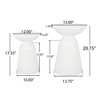 PAGED Modern Outdoor Side Table,Iron Patio End Tables for Backyard,Pool, Indoor Companion,Durable and Rustproof,2PC - 3 of 4