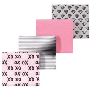 Luvable Friends Little Treasure Flannel Receiving Blankets 4pk - 1 of 1
