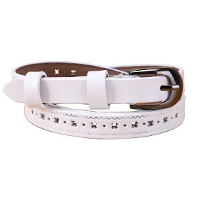 INSPIRE CHIC Women's Carved Multi-Hole Hollow Leather Belts - 1 of 4