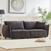 88" Chenille Fabric 3-Seater Sofa with Solid Wood Frame, Thick Padded Seats and Armrests, 2 Extra Pillows - 2 of 4
