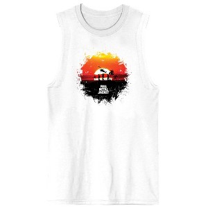 Full Metal Jacket Soldier Sunset March Crew Neck Sleeveless Men's White Tank Top - 1 of 3