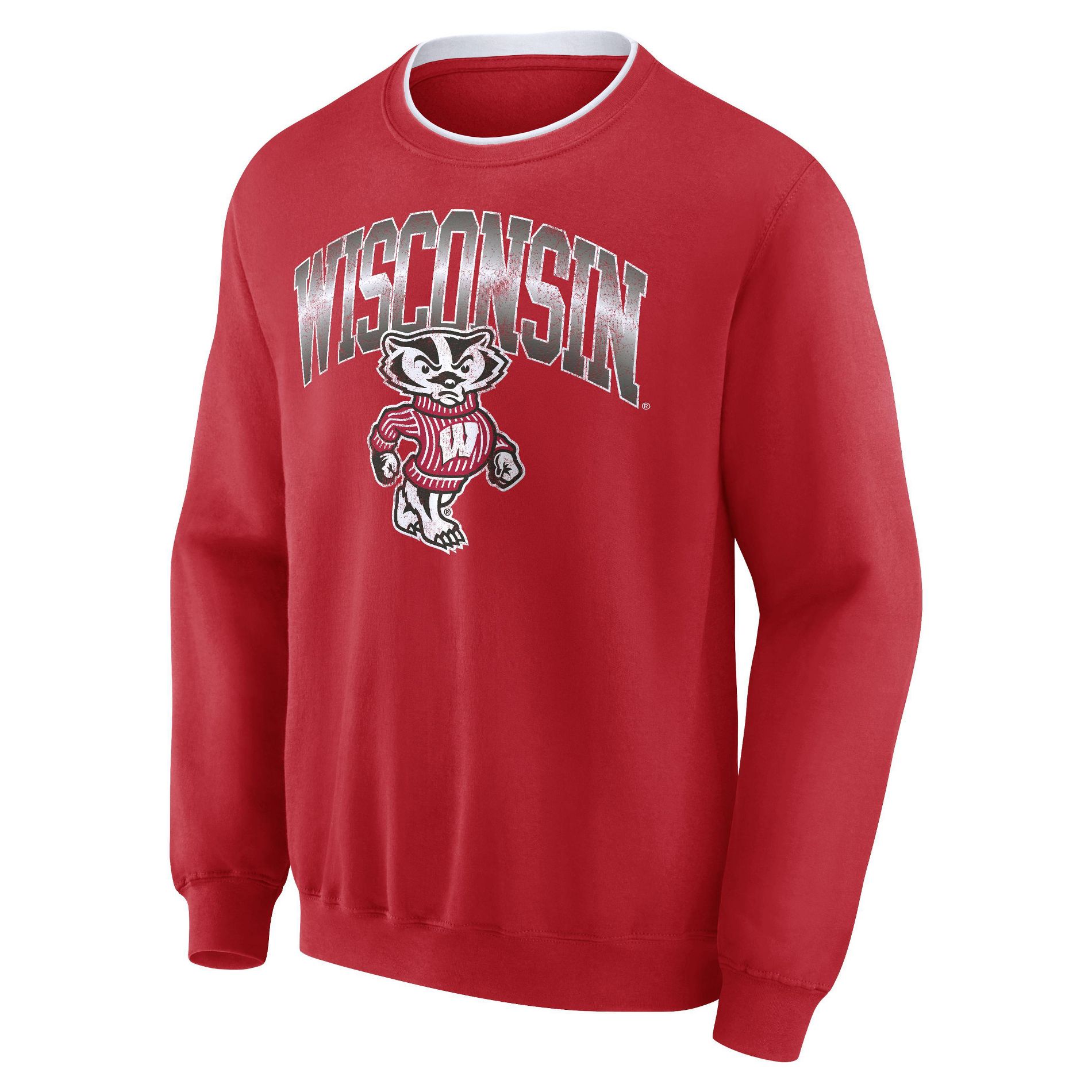 NCAA Wisconsin Badgers Men's Crew Fleece Sweatshirt