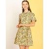 INSPIRE CHIC Women's Short Sleeve Tie Waist Pocket Dress - 3 of 4