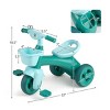 Angel Sar Toddler Tricycle for 3-5 Years, Stable Triangular Structure with Front & Rear Baskets, Non-Slip TPE Wheels, Elephant Design Kids Trike - 3 of 4