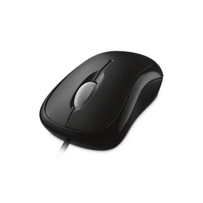 Microsoft Basic Optical Mouse - Optical Technology - Scroll Wheel - Ambidextrous Design - Customizable Buttons - Ergonomic Design - Black