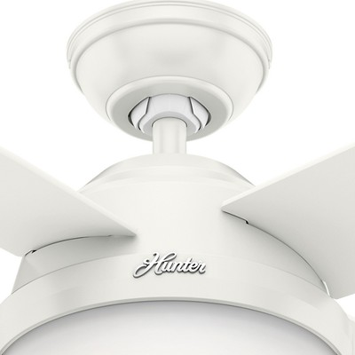 Dempsey 44" Fresh White LED Ceiling Fan with Remote and Reversible Blades