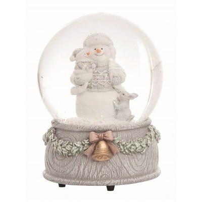 Transpac Resin Gray Christmas Santa Water Globe