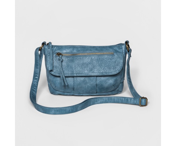 Women's Bueno Pebble Washed Crossbody Bag - Chambray