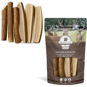 WhiteTail Naturals Split Elk Antler Dog Chews – 6 Pack Medium Size – Natural, Long-Lasting Chew Bones for Dental Health & Aggressive Chewers - 1 of 4