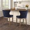 OUTSUPPLY Swivel Counter Stool, 300lb Capacity Bar Stool with Wood Legs & Kickplate - 2 of 4
