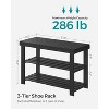 3-Tier Bamboo Shoe Rack Bench - Supports 286lbs, Natural Wood Storage Organizer for Entryway, Bathroom, and Bedroom - 2 of 4