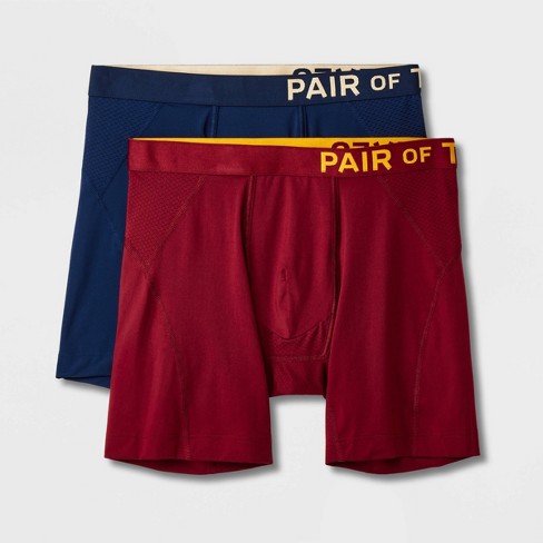 Pair Of Thieves Men's Supercool Long Leg Boxer Briefs 2pk - Red/blue Xl :  Target