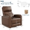 Manual Recliner Chair - 360° Swivel Rocker with Adjustable Backrest & Footrest, Simulated Leather Reclining Armchair - 2 of 4