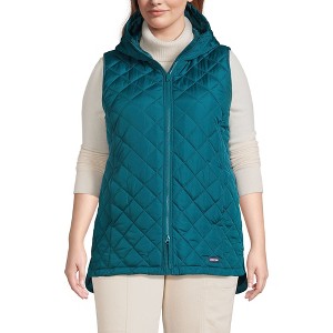 Lands' End Women's FeatherFree Insulated Hooded Vest - 1 of 4