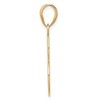 Black Bow Jewelry 14k Yellow Gold Heart with Awareness Ribbon Pendant, 22mm (7/8 inch) - 2 of 4