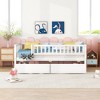 NicBex Twin/Full Size Daybed Wood Bed Frame with 2 Drawers and Fence Guardrails for Children,Boys,Girls - 2 of 4