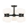 Artemis 21" Semi-Flush Mount Ceiling Light - Matte Black, 10 Bulbs, Dimmable, Damp Rated - 4 of 4