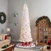 Slim White Artificial Christmas Tree with Warm White LED Lights and Bendable Branches – Sleek Festive X-Mas Glow - 2 of 4