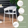 WestinTrends Playa 5-Piece Indoor Outdoor Metal Patio Dining Table Set With Stackable Patio Chairs - 3 of 4