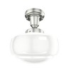 Hunter Fans 10" Saddle Creek Mini Pendant Brushed Nickel Ceiling Light Traditional Design with Glass Shade - 2 of 4