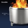 27" Smokeless Fire Pit with Adjustable Airflow, 304 Stainless Steel Wood-Burning Firepit, 360° Heat & Secondary Burn Technology, Outdoor Fire Bowl - 3 of 4